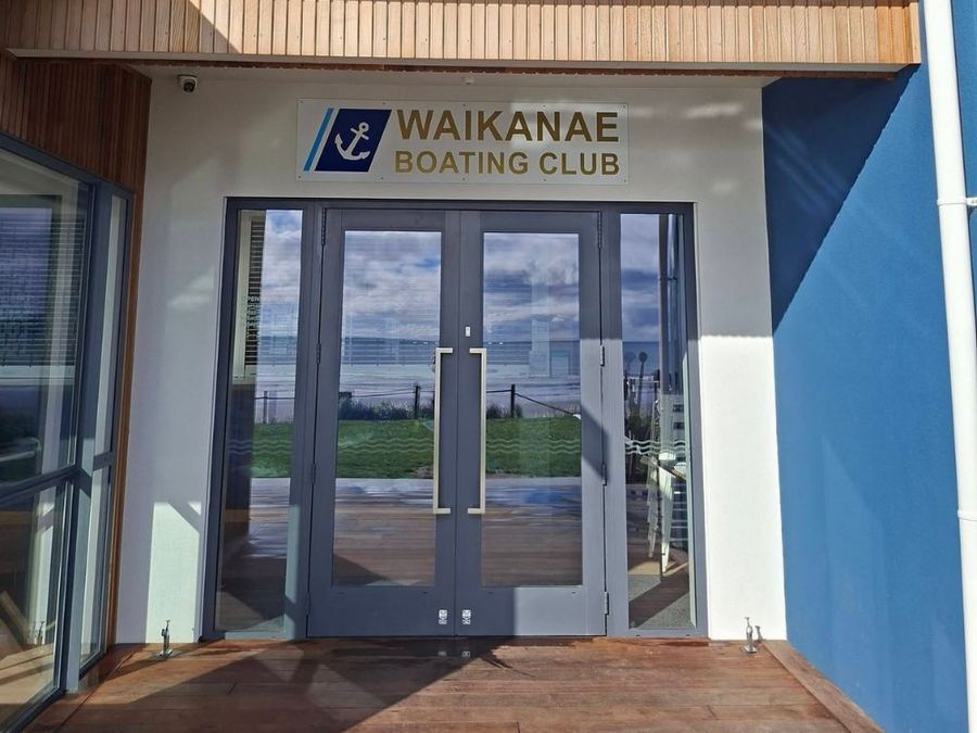 Entrance to the Waikanae Boating Club's new facilities