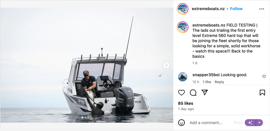 Extreme Boats 560 Hard Top _ 5. Image_ @Extreme Boats on Instagram