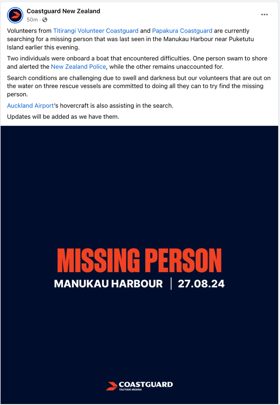 Facebook Report by the Coastguard