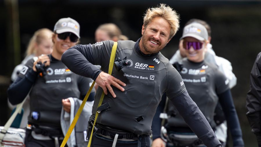 Erik Heil sailing for Germany Deutsche Bank in the 2025 season.