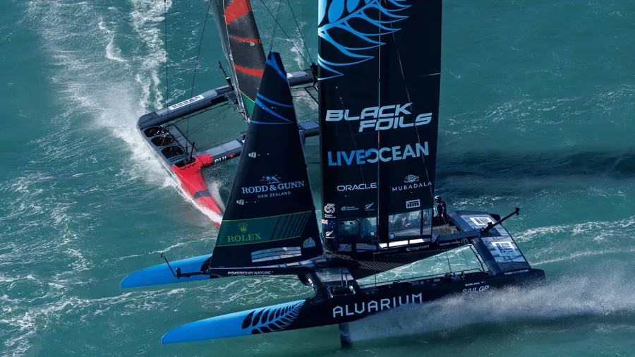 Black Foils On The Water Photo Credit: Sail GP