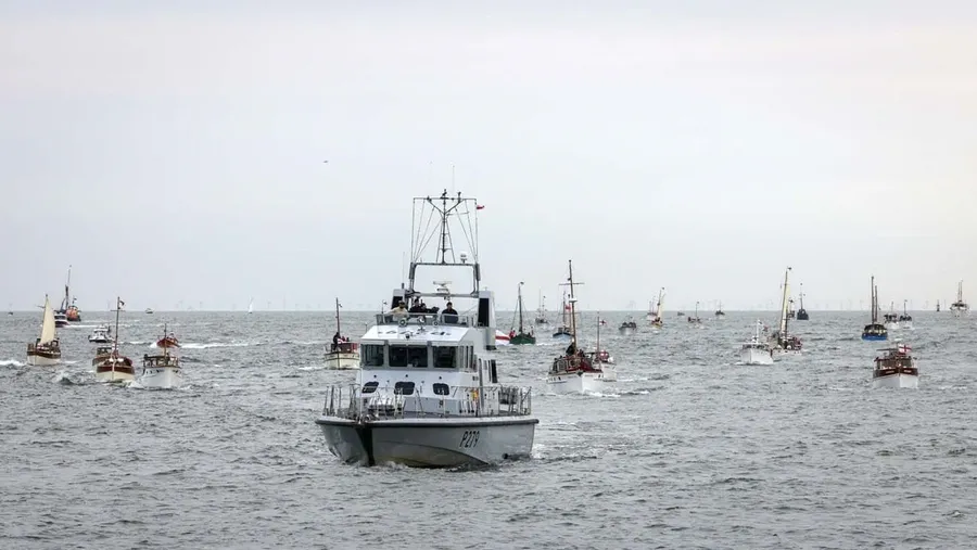 Royal Navy guards the legendary Little Ships of Dunkirk for 85th anniversary voyage