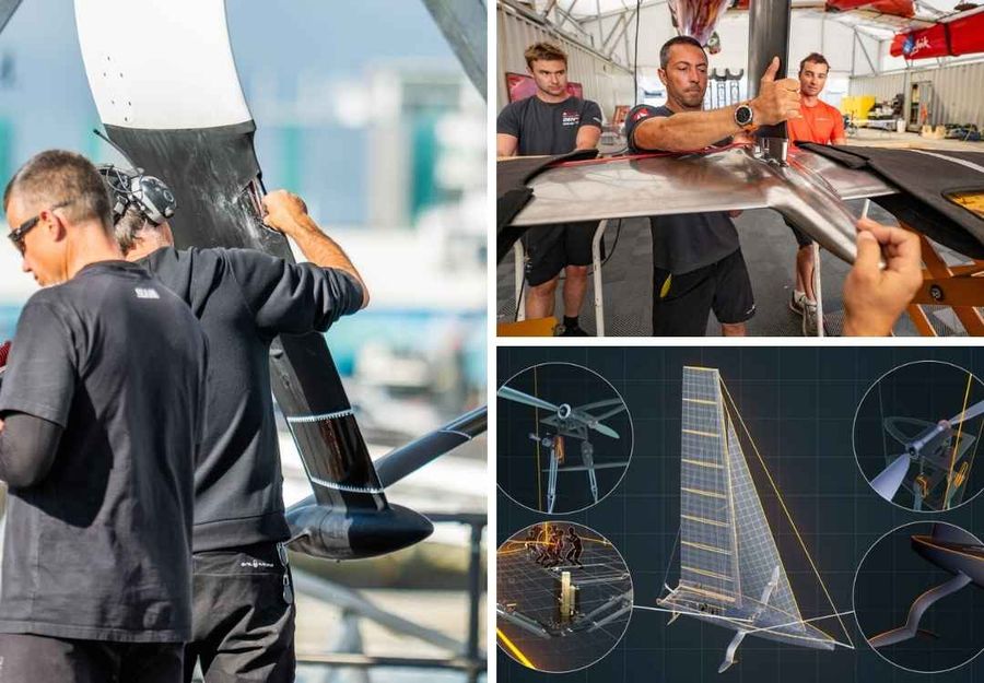 Foil Designs for A75, A40 and F50. Image credits : America's Cup Media and SailGP Media