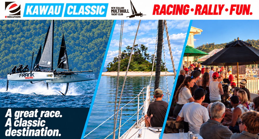 Kawau Classic warm up image with logos