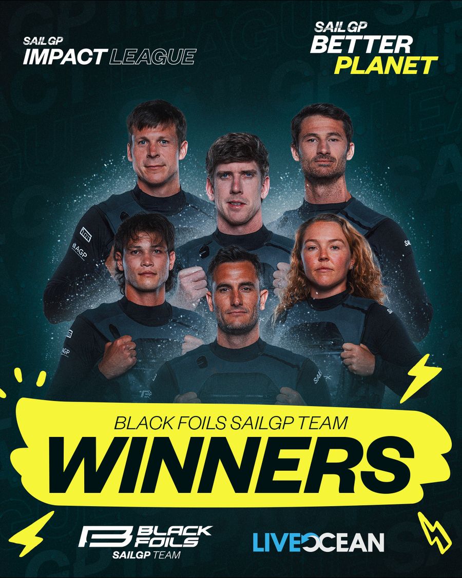 Black Foils take the lead in the SailGP Impact League after winning the first focus area of the 2026 season.