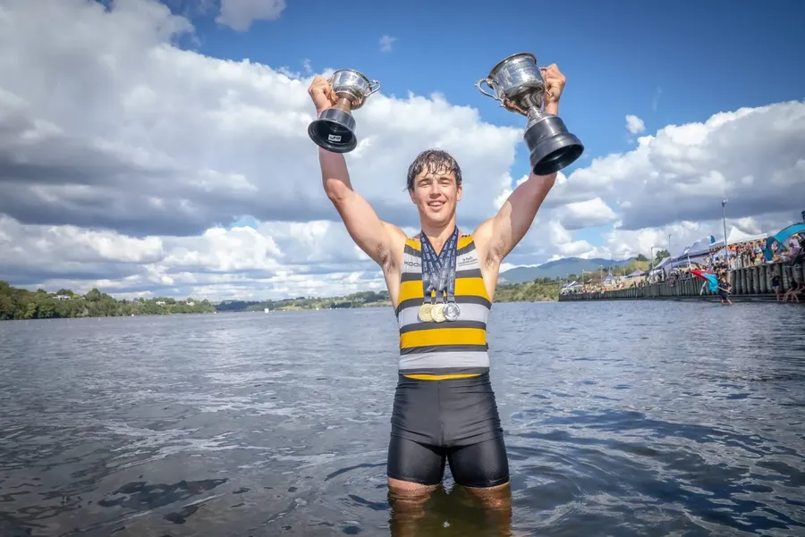 George Benjamin and his medal haul from 2025 Maadi Regatta. Photo credit: Picture Show Ltd