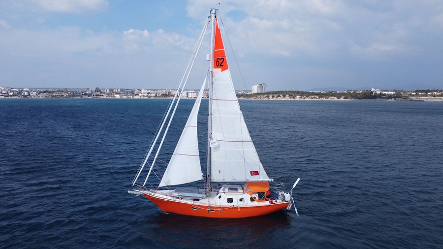 Golden Globe Race skipper Selim Yalcin (62 - Turkey) sailing Endurance 35 ‘Help Disabled Children’