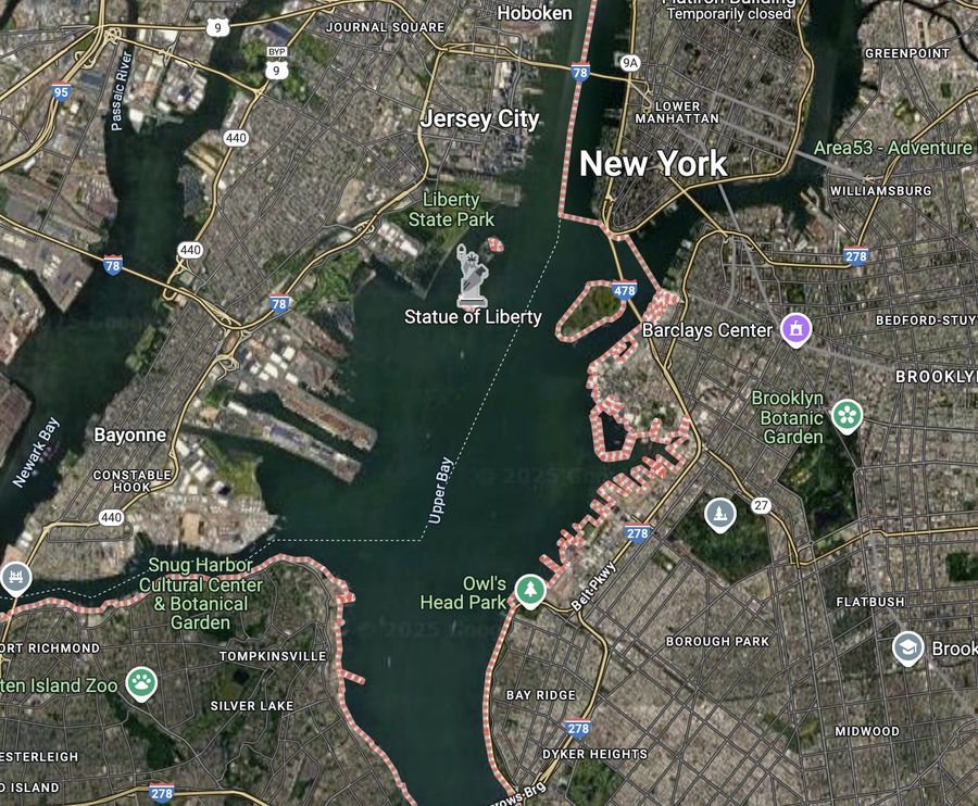 Map of SailGP location. Photo credit: Google Maps
