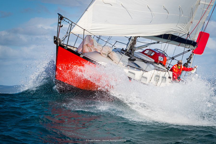 Guido Cantini aboard Hannah of Cowes the Vancouver 34 with which he is participating in the Golden Globe Race 2026