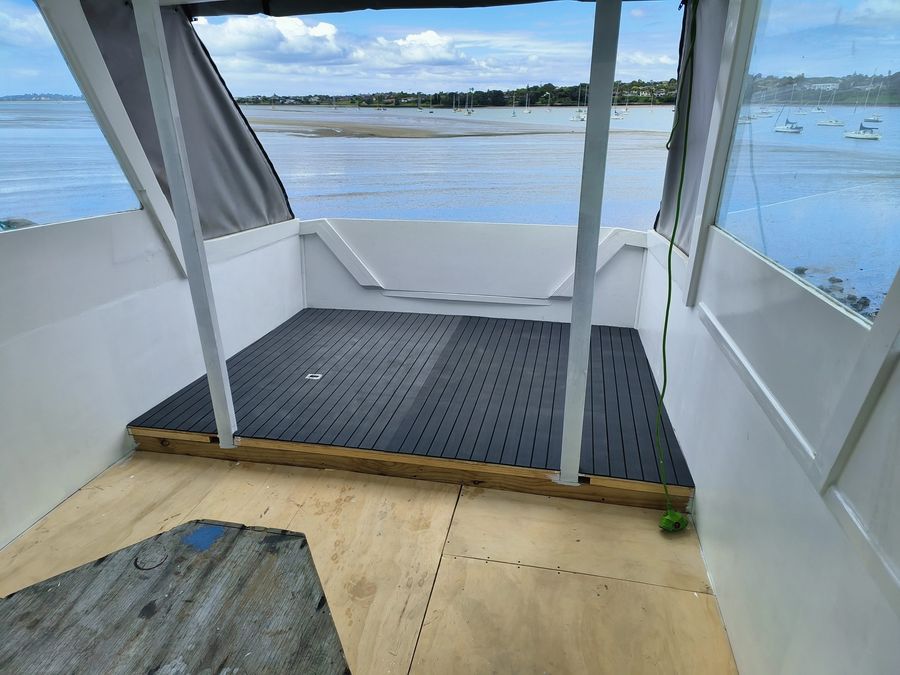 Aft deck during the reno