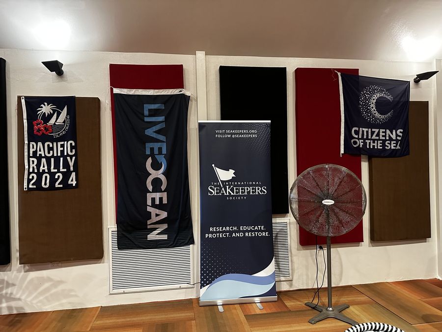 Flags of the sponsors Photo Credit: Viki Moore