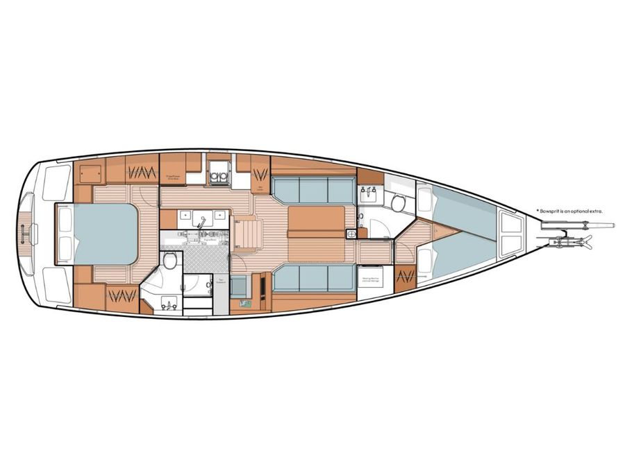 Interior layout of the Kraken 44
