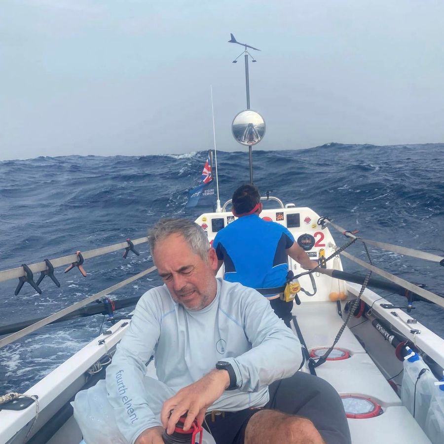 Invictus Atlantic snacking and rowing! Photo- World's Toughest Row on Facebook