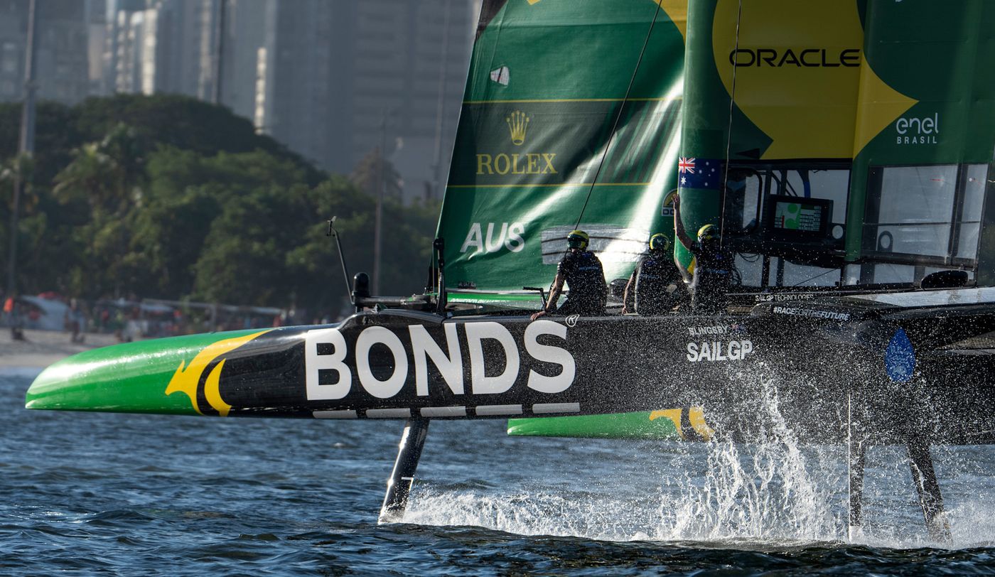 BONDS Flying Roos celebrate a victory in Rio.
