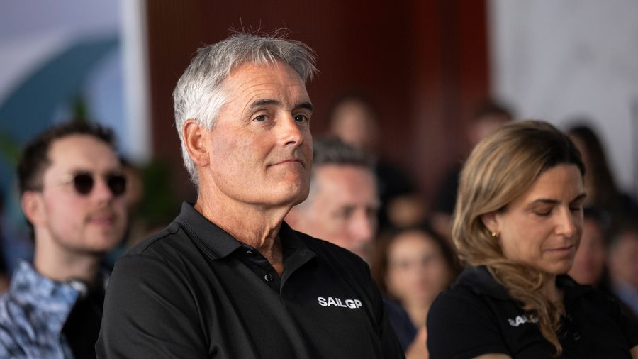 Russell Coutts fronts the media ahead of the 2026 SailGP season.