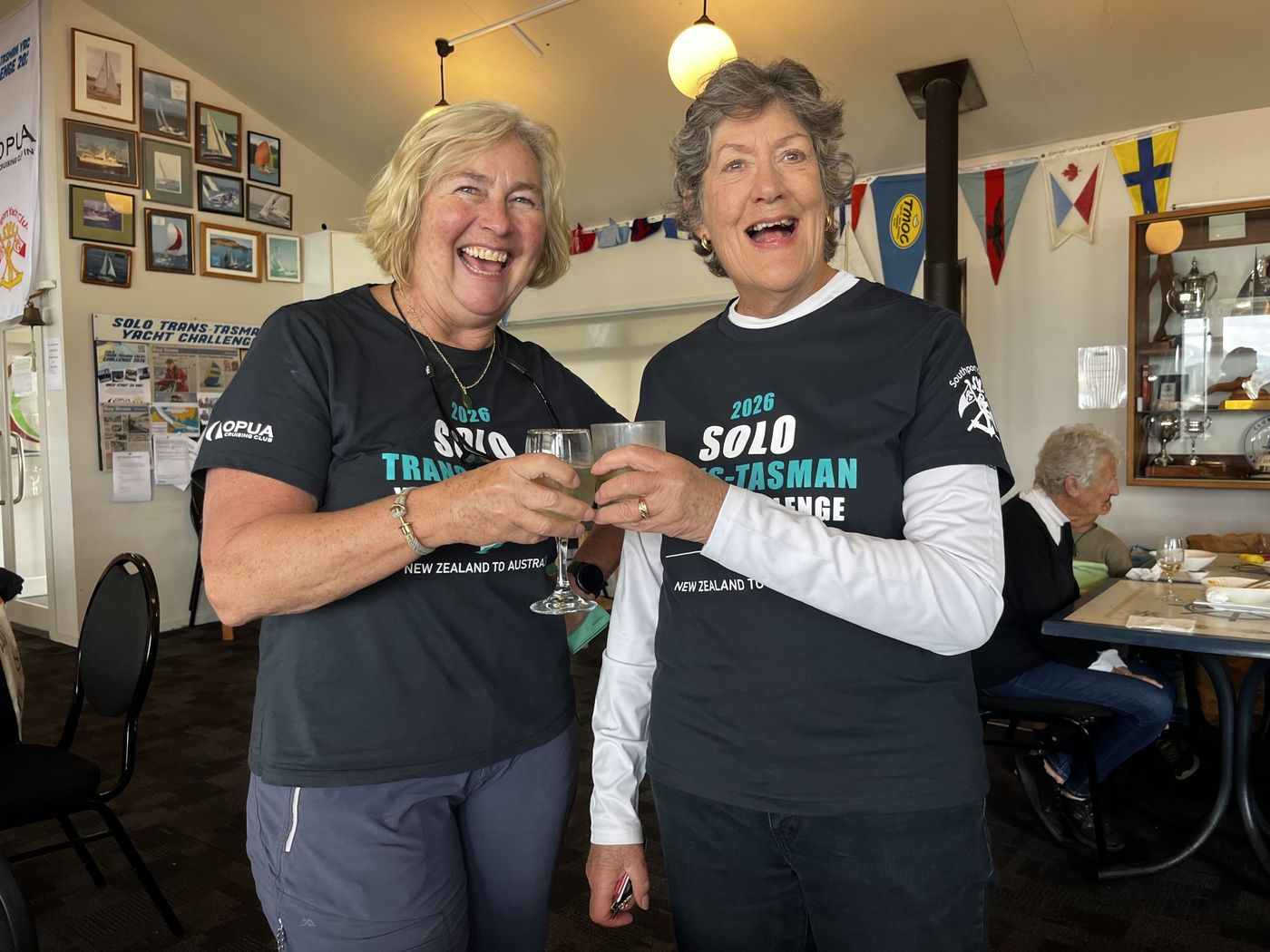 Julie-Kidman-Race-Manager-and-Celia-Carson-the-Race-Officer-cheers-ingn-the-very-successful-start-of-the-Solo-Tras-Tasmann-Yacht-Challegne-2026.-Photo-credit-Kirsten-Thomas.jpg