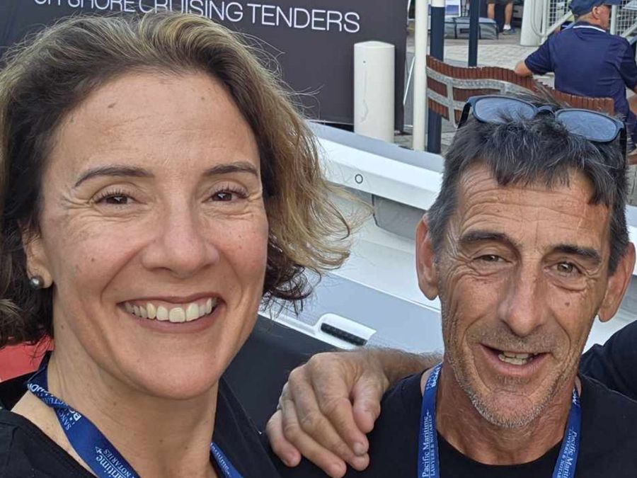 Karin and Russell Carlyon, Offshore Cruising Tenders Photo credit OCTenders