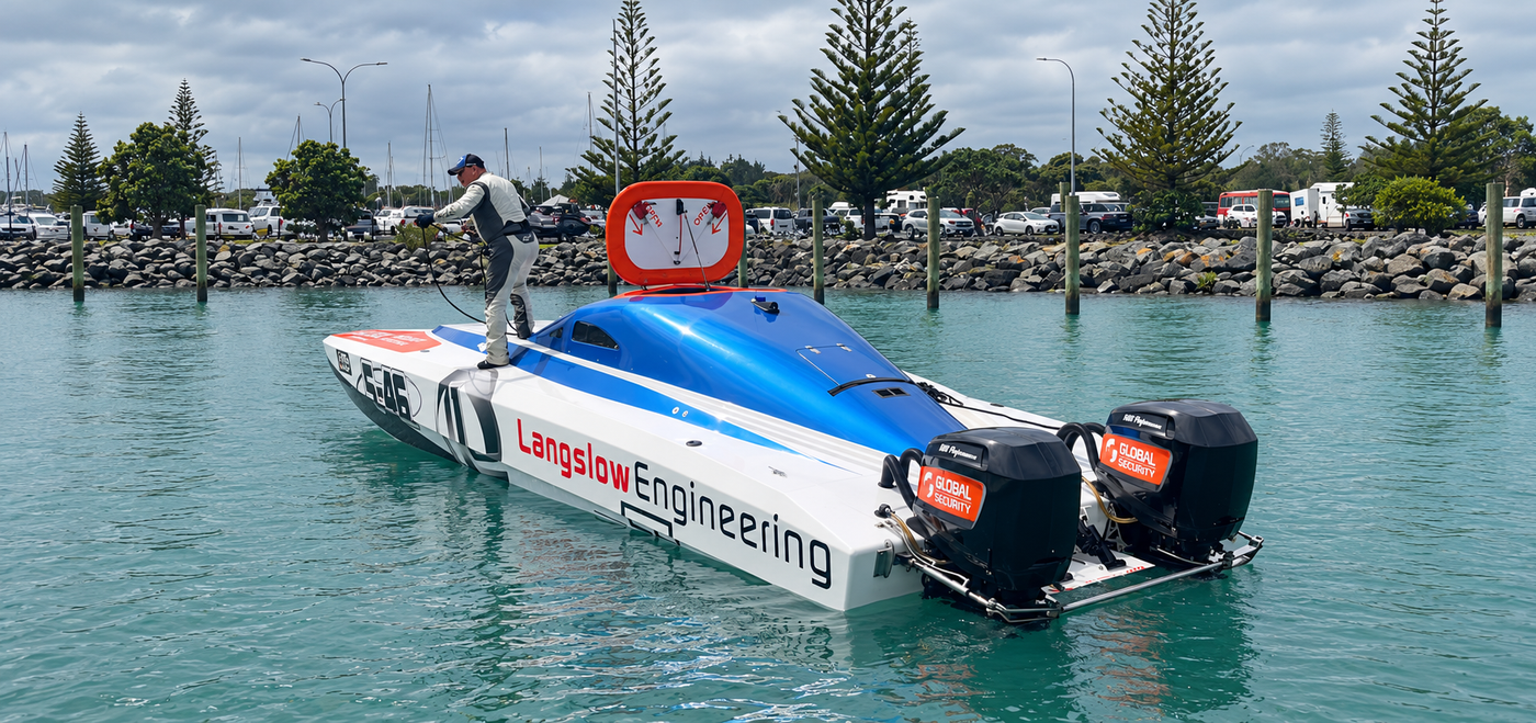 Langslow Engineering at Gulf Harbour in 2025 for the 2026 build-up article.