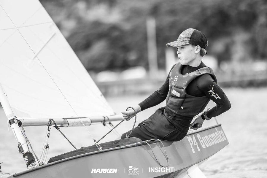 Leo Wills from the Howick SC:Glendowie BC in the 2026 P-Class North Island Championships.