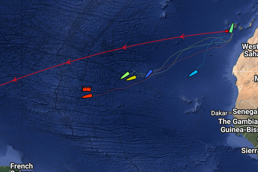 Location of solo crews in the Atlantic World's Toughest Row