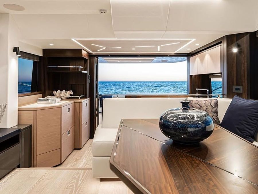 Looking back towards the stern of the Sunseeker Manhattan 55