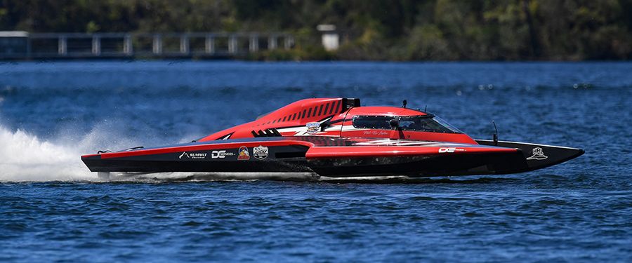 Lucas Oil (Ken Lupton) in the Lucas Oil Hydro Thunder Final Day Mangakino Image Credit https://gphydroplane.co.nz/