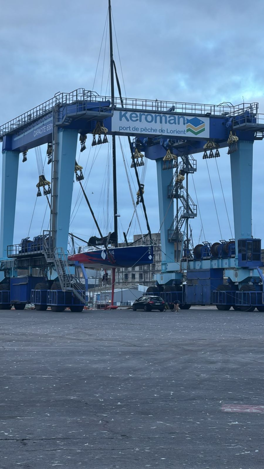 MSIG Europe out of the water overnight on Wednesday for 12 hours to have the shaft gland replaced