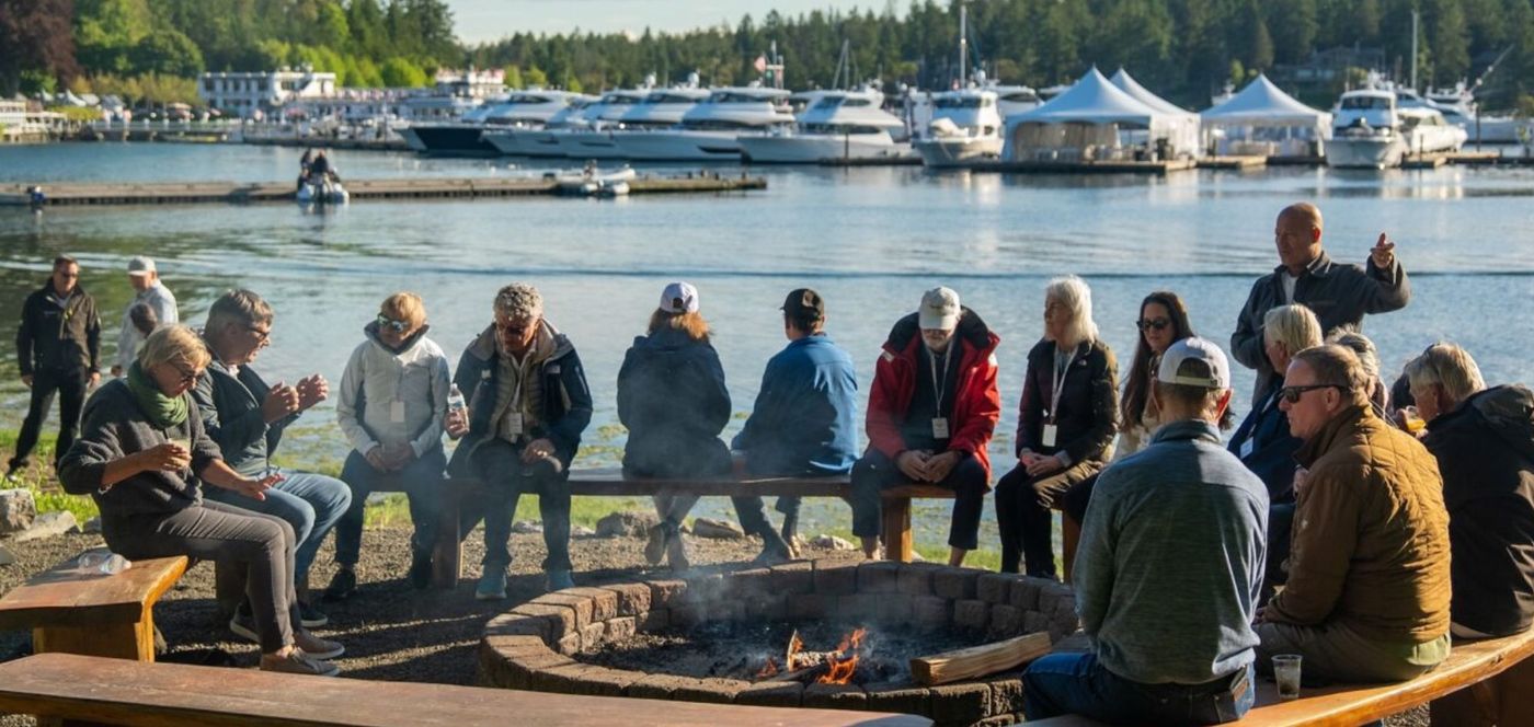 Maritimo owners trade cruising notes at Roche Harbor Rendezvous