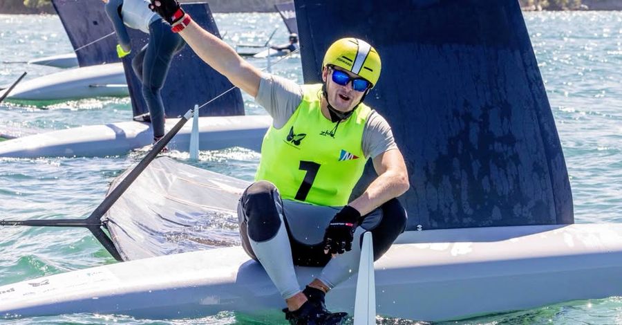 Mattias Coutts claims the PredictWind Moth World Championship title / Facebook: Moth World Championships