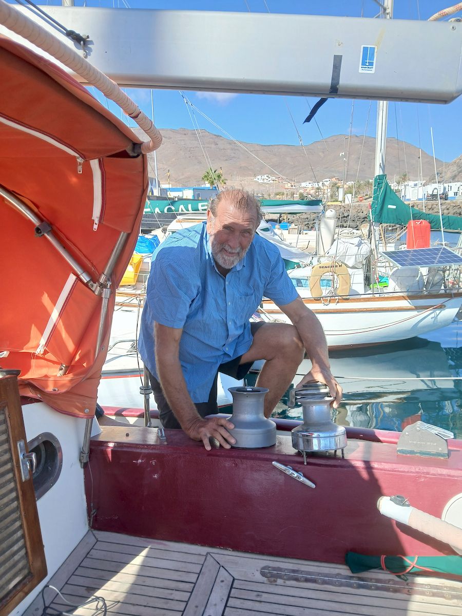 Golden Globe Race skipper Guy deBoer (56 - USA) sailing Tashiba 36 ‘Spirit’