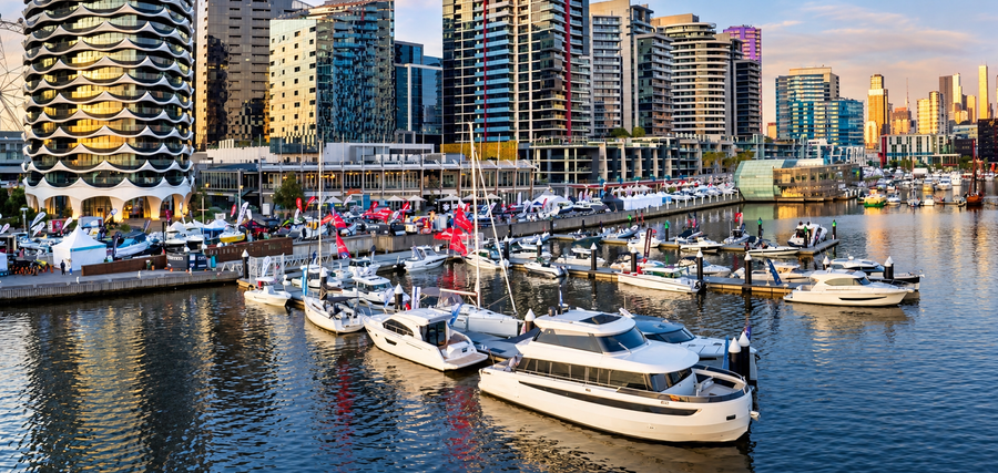 Melbourne Boat Show at Dusk