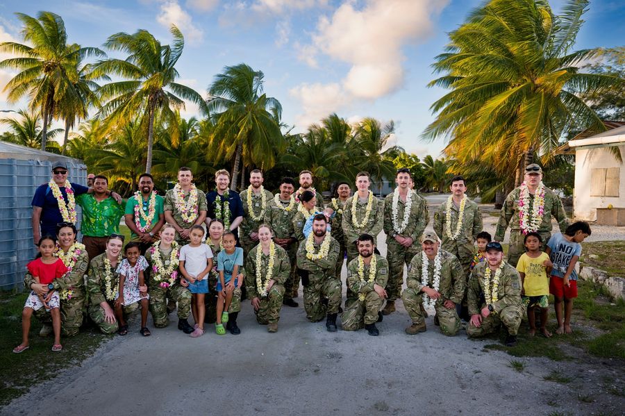 More than 50 NZDF personnel have arrived on remote Penrhyn in the northern Cook Islands to start work on local infrastructure during Exercise Tropic Twilight 