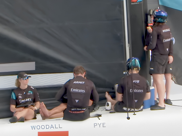NZ Women & Youth team waits for racing to start on Day 1 of Naples 2026