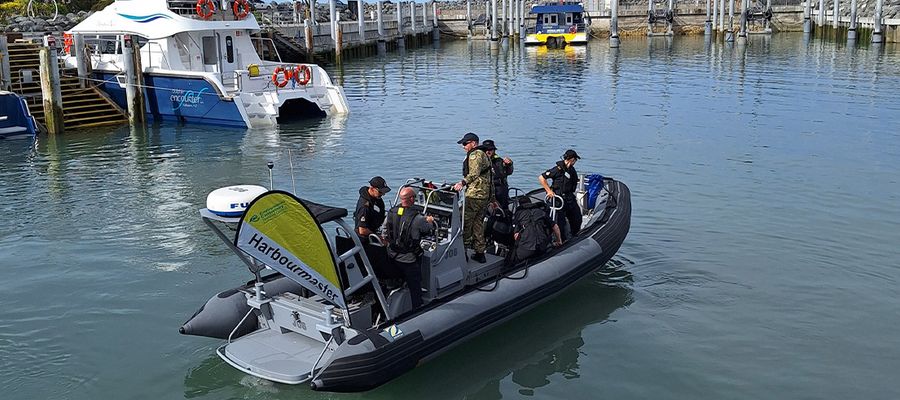 Smooth sailing for Harbourmaster and Navy partnership. Photo credit: ECAN