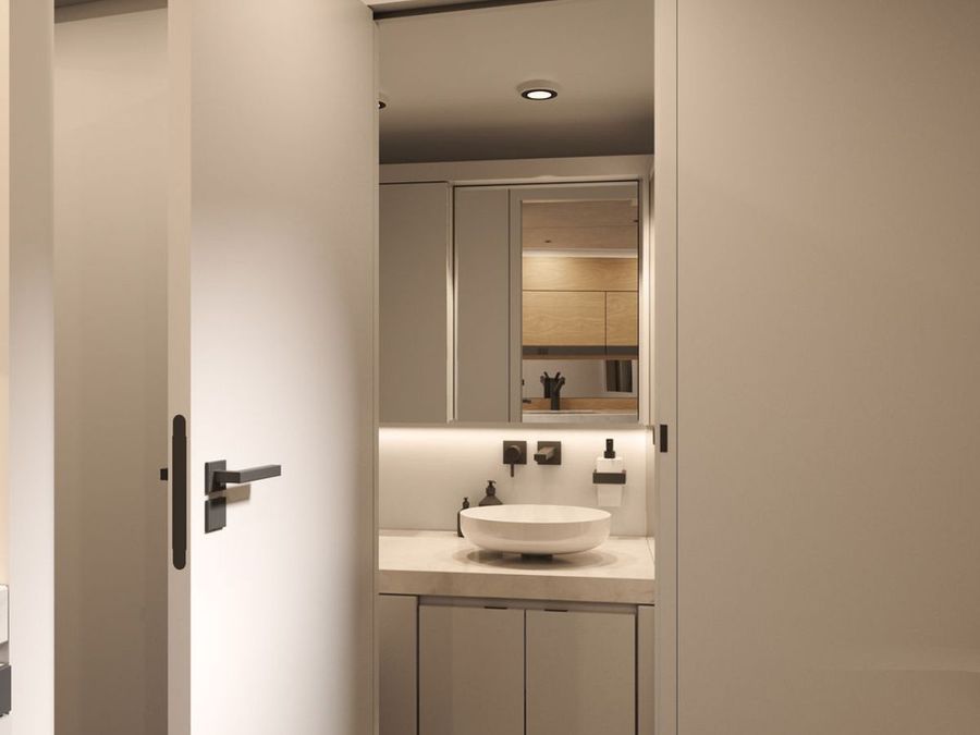 Bathroom in the new Wajer 55. Familiar Form, New Function