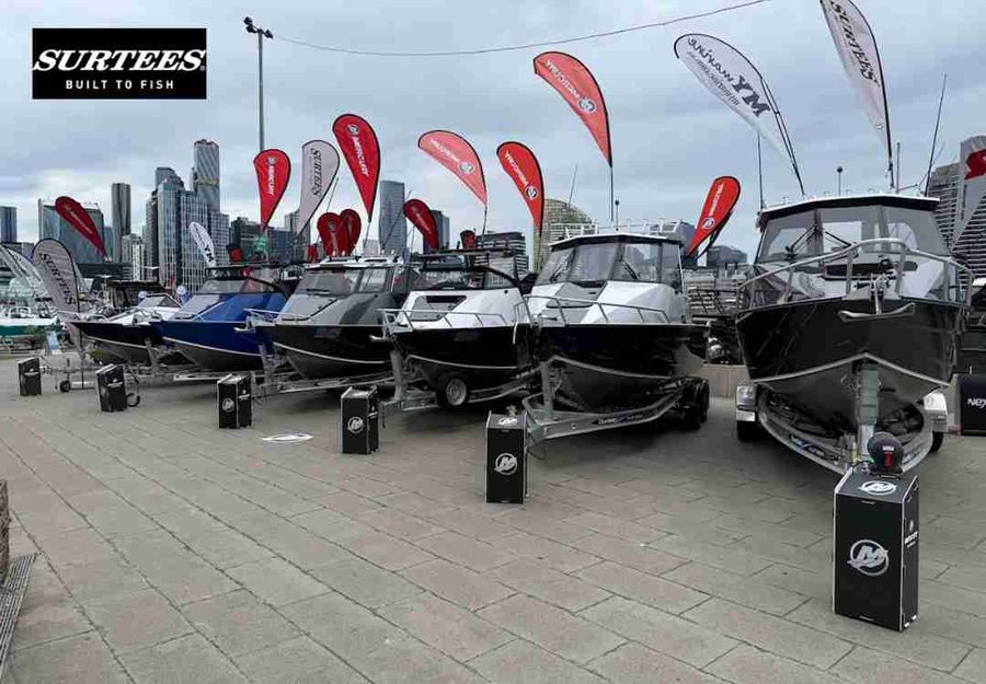 New Zealand boat builder Surtees at the 2024 Melbourne International Boat Show. Image supplied from Surtees