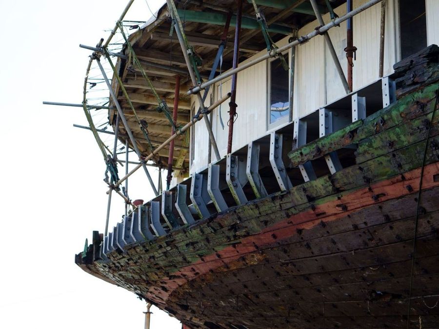 New-steel-framing-in-the-hull-of-the-Toroa-upper-planking-removed.jpg