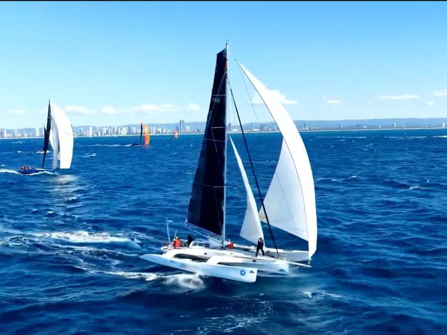 Ocean's Tribute at the start of the 2026 Gold Coast Mackay Yacht Race