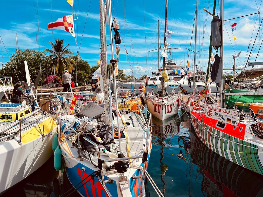 One 45ft Multihull berth fits eight ALMA GLOBE 580 one design adventure machines!! Photo credit: JJ/ MGR2025