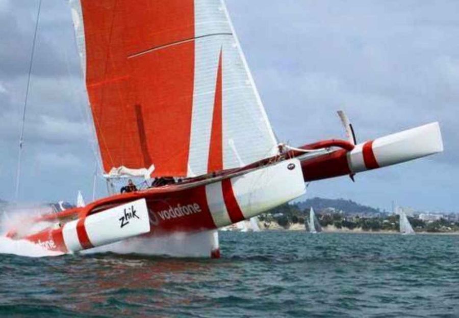 PIC Coastal Classic - Team Vodafone Sailing (now known as Frank Racing) a well-known racing multihull. Image credit PIC Coastal Classic Facebook Page