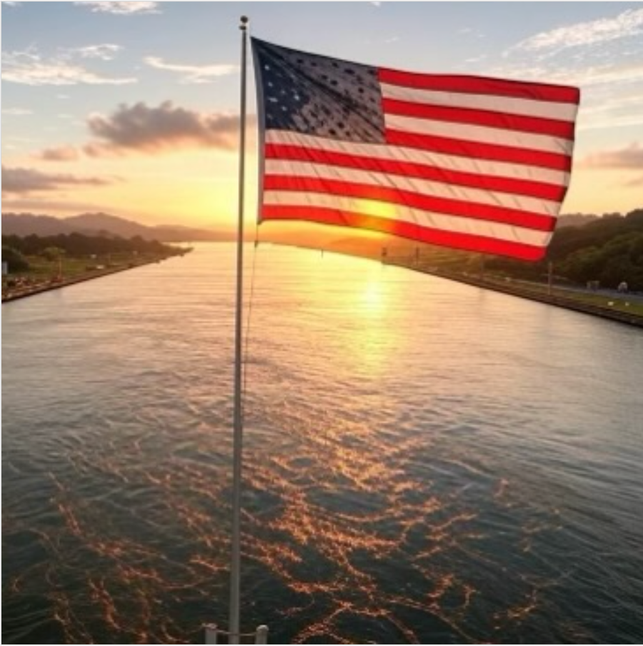 Panama Canal With Flag By realdonaldtrump