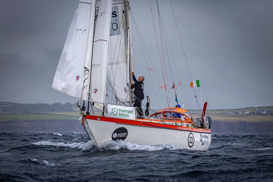 Pat Lawless GGR leaving Dingle Co Kerry Ireland sailing to Les Sables d'Olonne for the start of the Golden Globe Race.