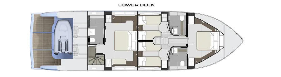 Pearl Yachts 63 lower deck / Pearl Yachts