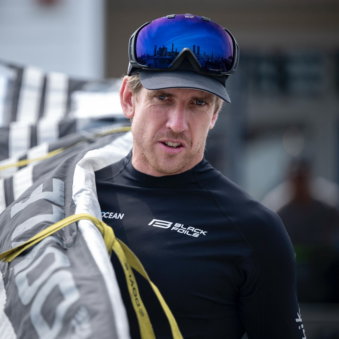 Peter Burling at the New York Sail GP. June 6 2025. Photo credit: Black Foils