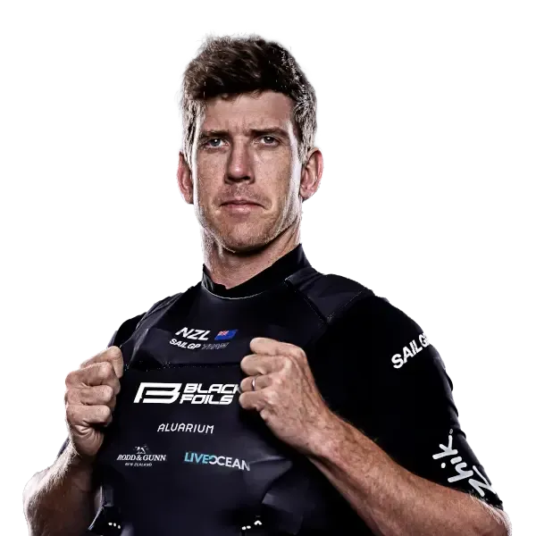 Peter Burling, Driver and co-CEO of the Black Foils SailGP team. Photo credit: SailGP media