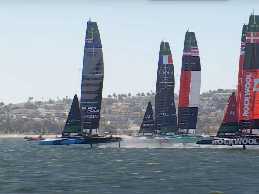 // Photo credit start, SailGP (screen-grab)