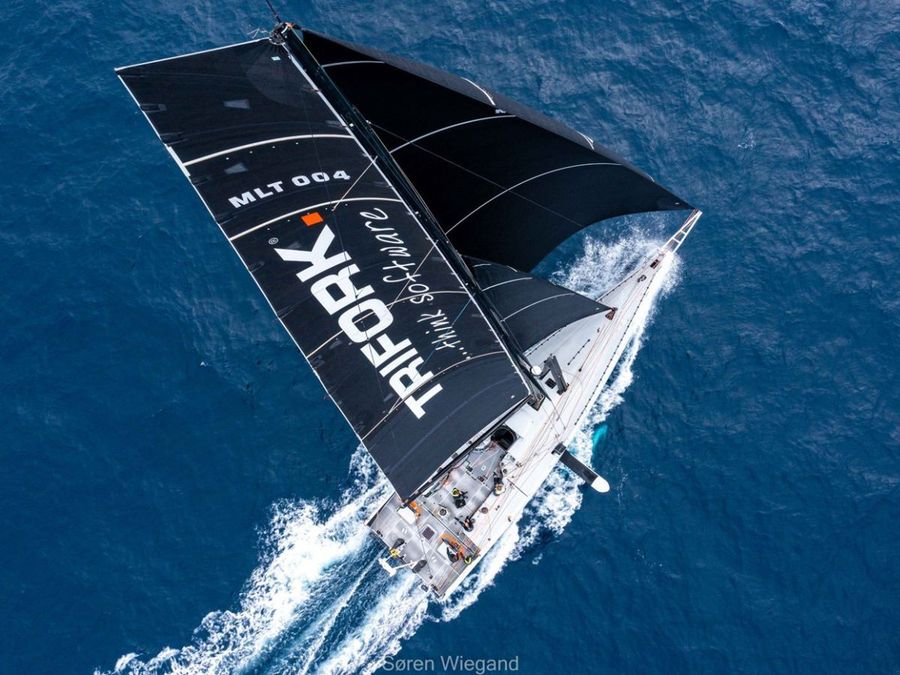 // Photo: Volvo Open 70 L4 (aka Groupama, and Trifork) was designed with a canting keel. McD Yachts / Facebook