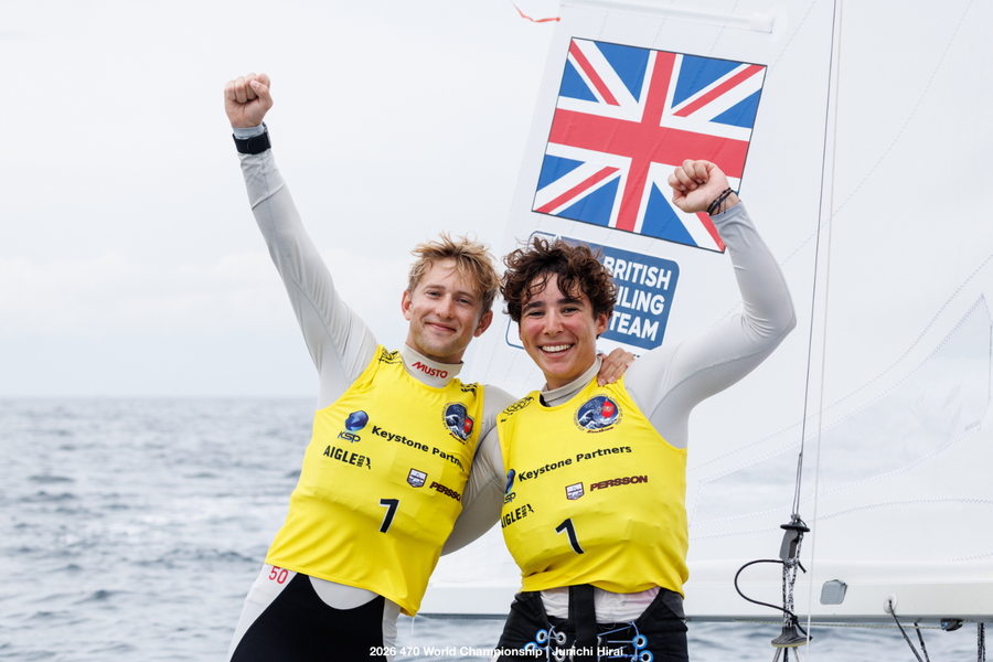 Wrigley and Harris win 470 Worlds title in Enoshima medal race, 17 August 2026