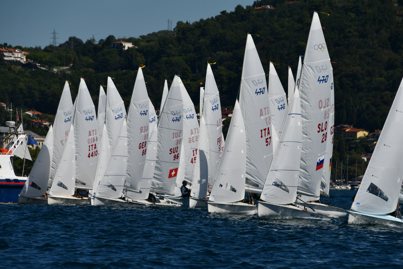 Italians lead as father and daughter share a 470 in Piran, 15 September 2026