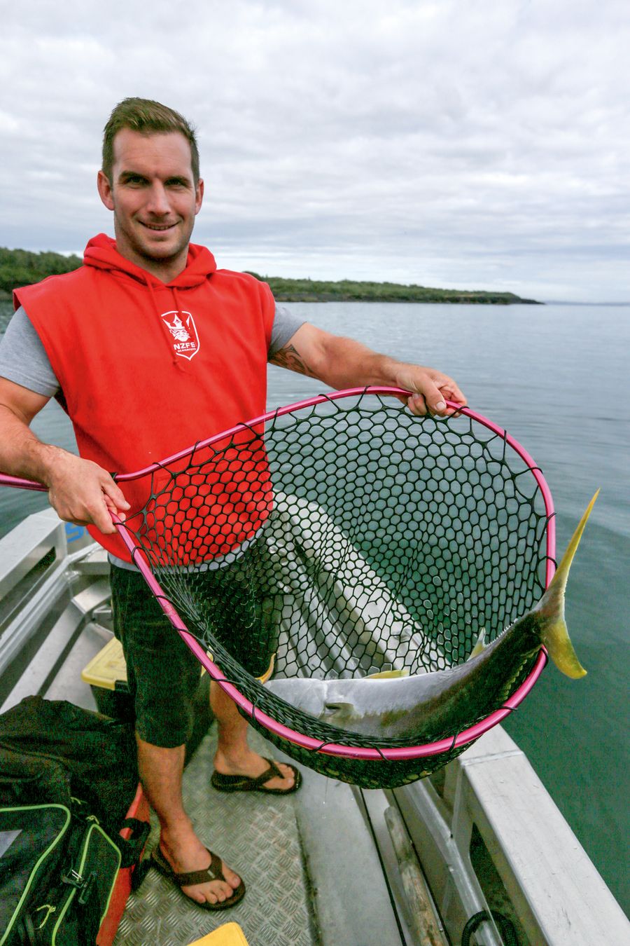 A shallow water (one to eight metres) selection, including (left side): a 7” jerk shad soft-bait for casting around reefy shallows; various smaller baitfish imitations; and (right side) some great little jigs that can be cast and jiggled back.